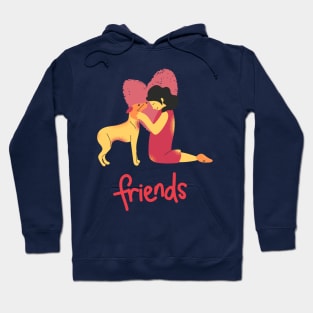 Girl and Dog Best Friends Hoodie